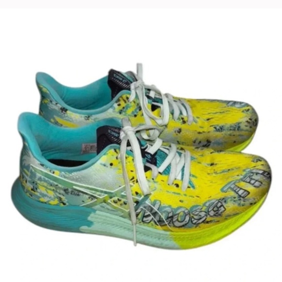 ASICS Women's NOOSA TRI 14 Safety Yellow/Soothing Sea Running Shoes - Picture 1 of 2